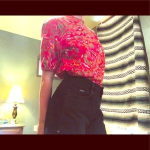 vintage floral blouse